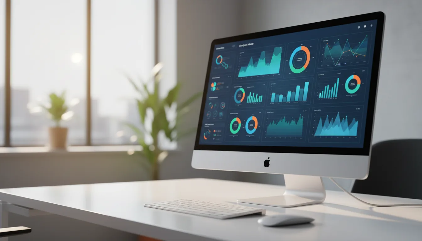 Cybersecurity monitoring dashboard on a computer screen